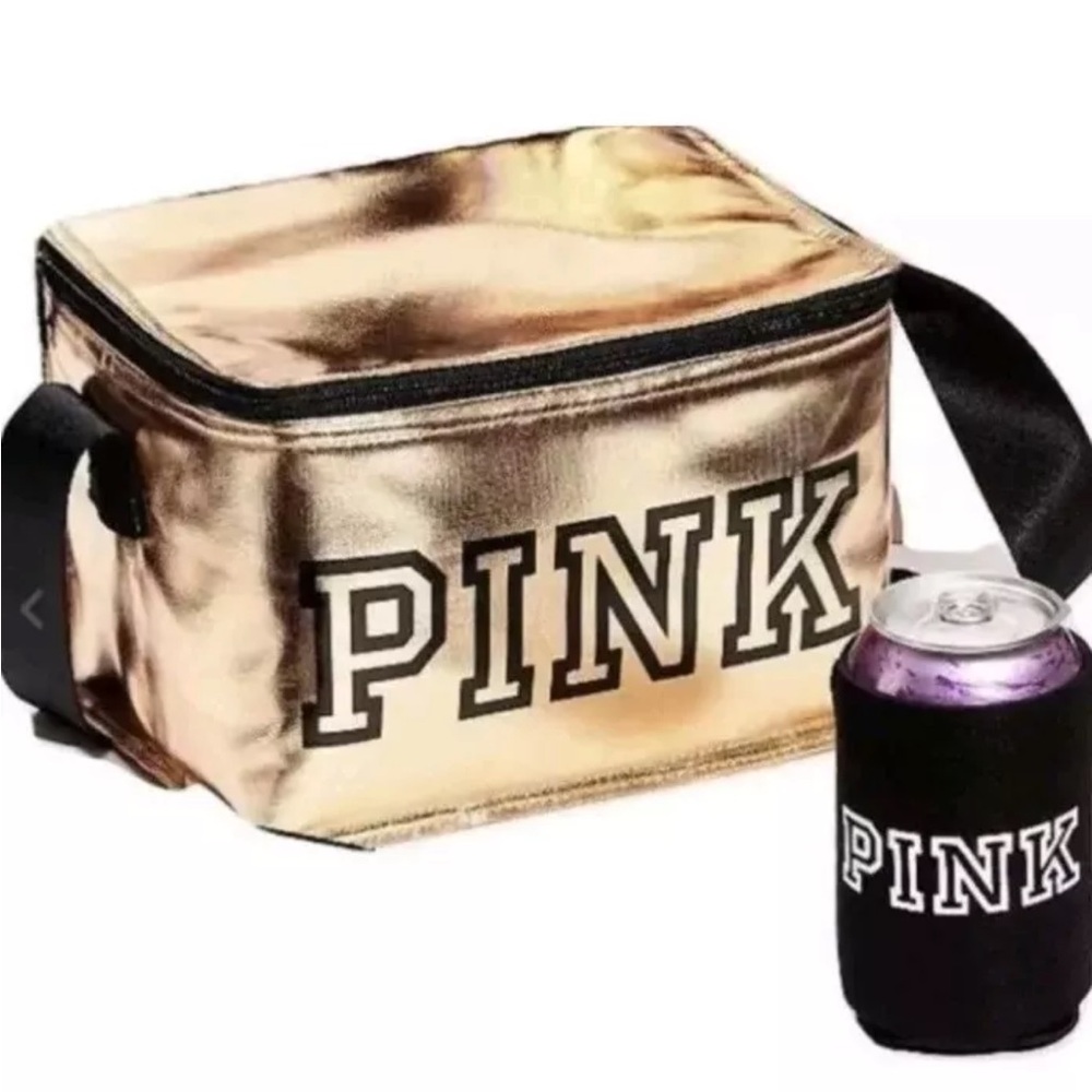 Pink Victoria's Secret Insulated Cooler Bag & Koozie